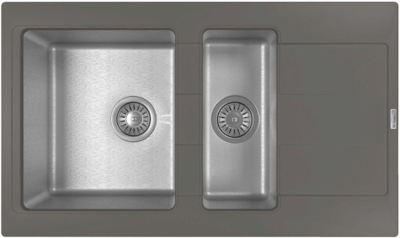 Кухонная мойка FLORENTINA Комби 860К серый шелк (21.410.D0860.307)