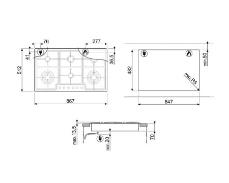 Варочная поверхность SMEG PGF962