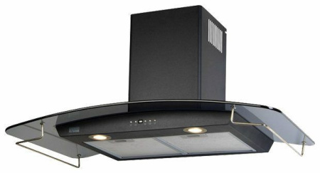 Вытяжка KRONASTEEL Skarlett 600 BK/dark glass/gold 5P с рейлингом