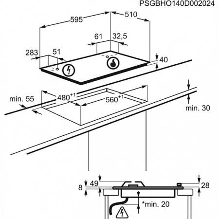 Варочная панель ZANUSSI GPZ 263 SS