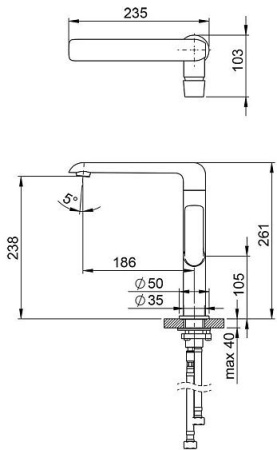 Смеситель RAVAK Flat FL 016.00 X070125