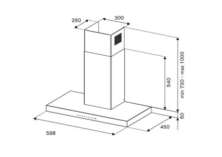 Вытяжка BERTAZZONI KT60P1AXT