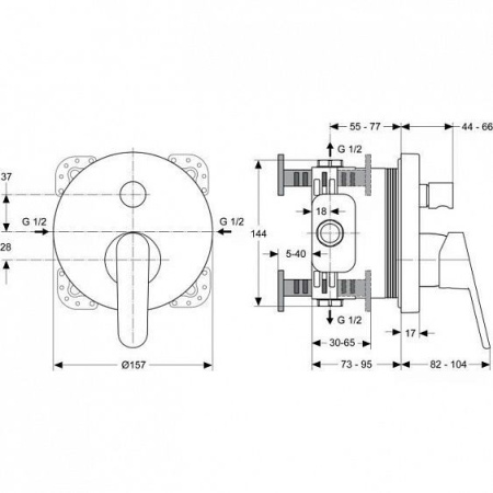 Смеситель IDEAL STANDARD Melange A4720AA хром