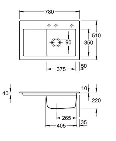 Кухонная мойка Villeroy&Boch Subway 45 671401i4 Graphite
