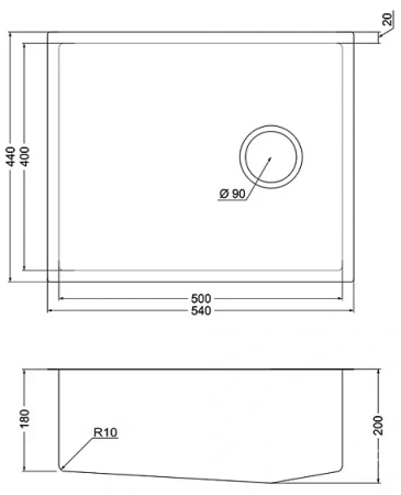 Кухонная мойка EMAR EMB-540(UN) PVD Golden
