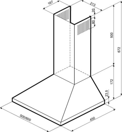 Вытяжка KRONASTEEL JANNA 500 WHITE