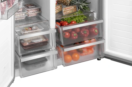 Холодильник WEISSGAUFF WSBS 590 Inverter NoFrost Water Dispenser Inox