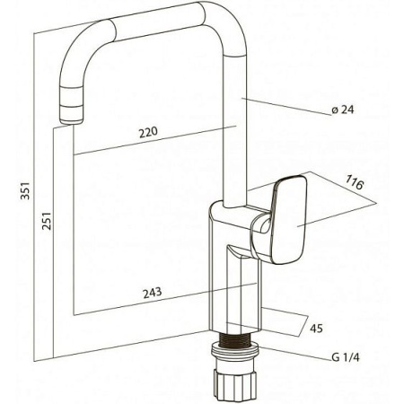 Смеситель AM.PM Spirit F7007064 хром