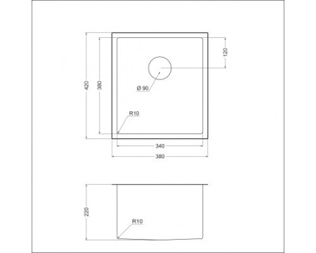 Кухонная мойка EMAR EMB-130 PVD Nano Satine