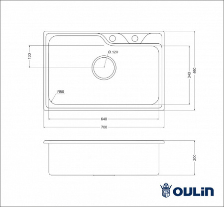 Кухонная мойка OULIN OL-CS210S