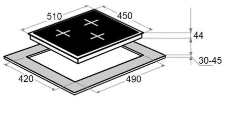 Варочная поверхность MAUNFELD EVCE453SDPBK
