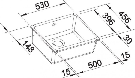 Кухонная мойка BLANCO SUBLINE 500-U 523740 черный