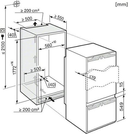 Встраиваемый холодильник Miele KF 37673 iD