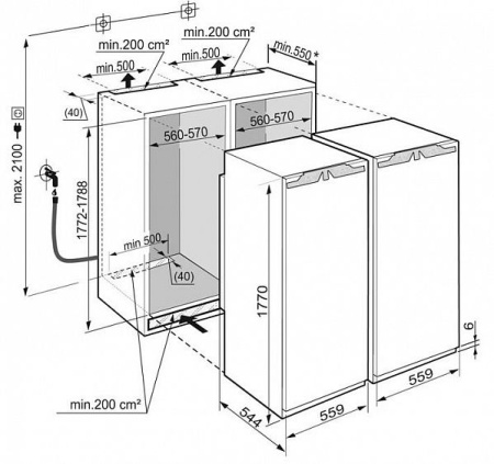 Холодильник LIEBHERR SBS 70I2