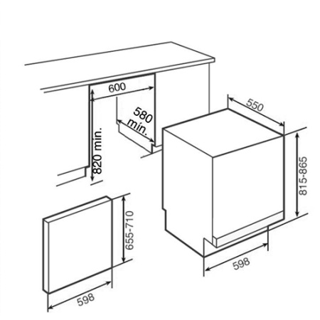 Встраиваемая посудомоечная машина TEKA dw1 605 fi