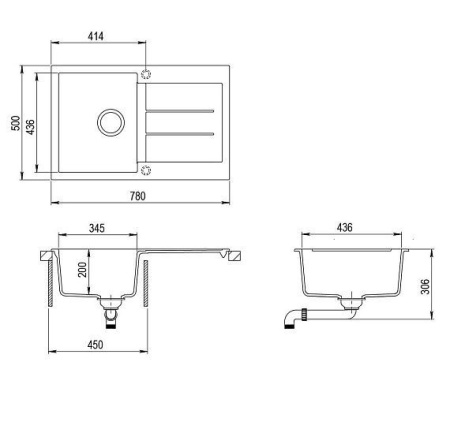 Кухонная мойка AQUASANITA Tesa SQT101AW (argent 220)