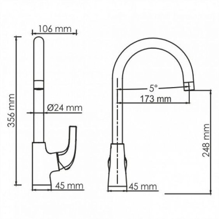Смеситель WasserKraft Sauer 7107