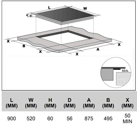 Варочная поверхность BERTAZZONI P905I2M30NVS
