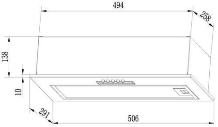 Вытяжка LEX GS BLOC LIGHT 600 WHITE