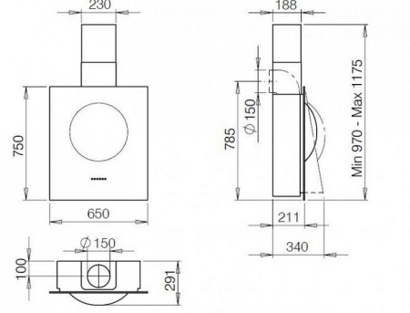 Вытяжка GALVAMET Sphera 65/F BLACK