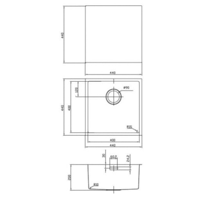 Кухонная мойка IDDIS Edifice EDI44B0i77 бронза