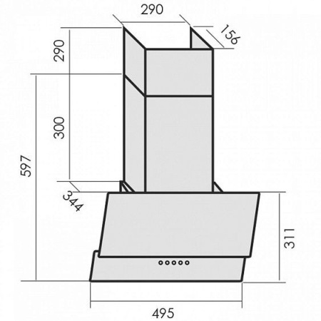 Вытяжка MBS MERYTA 150 GLASS BLACK