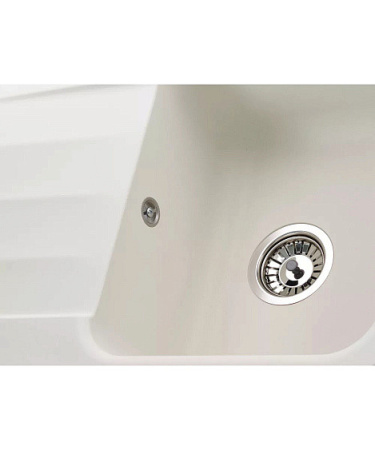 Кухонная мойка KUPPERSBERG LIRA 1B1D WHITE ALABASTER