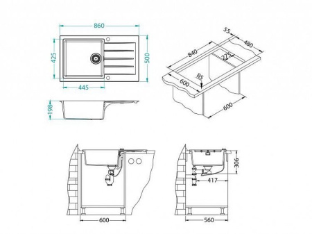 Кухонная мойка ALVEUS GRANITAL CADIT 40 TERRA - G22