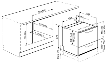 Посудомоечная машина SMEG stc75