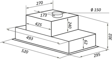 Вытяжка MAUNFELD CROSBY Flat 52 нержавейка