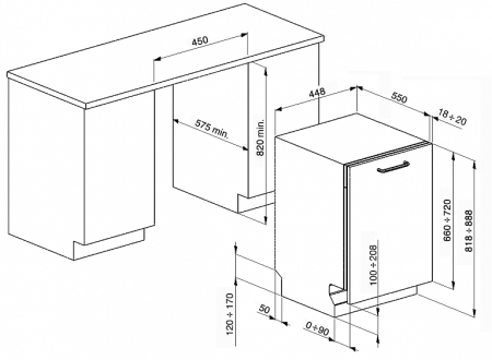 Посудомоечная машина ASKO DWCBI 231.S