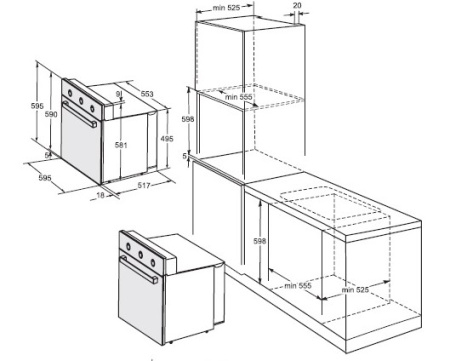 Электрический духовой шкаф DARINA 1v5 bde 111 705 b черный