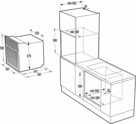 Электрический духовой шкаф GORENJE BO658ORAW