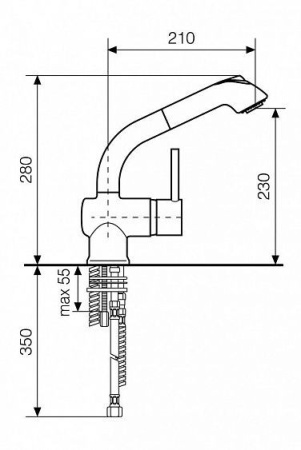 Смеситель ITALMIX INDUSTRIAL ID 0820 SCANDIC серый