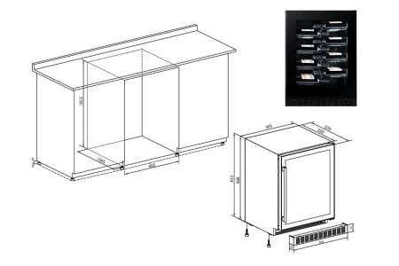 Винный шкаф TEMPTECH CPROX60SX