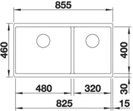 Кухонная мойка BLANCO SUBLINE 480/320-U отводная арматура InFino® шампань гранит 523590