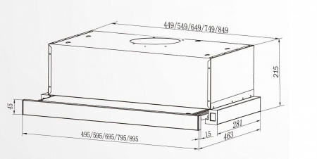 Вытяжка под шкаф DACH Stella 2 50 inox