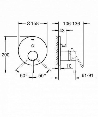 Смеситель GROHE Essence 24058001