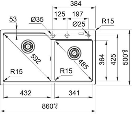 Кухонная мойка FRANKE UBG 620-86 серый (114.0582.295)