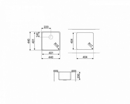 Кухонная мойка SMEG VSTR40BRX