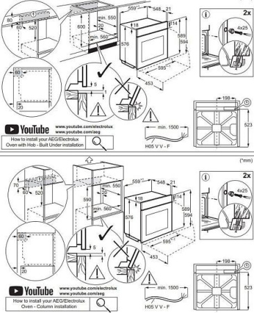 Духовой шкаф ELECTROLUX EOF3F00X