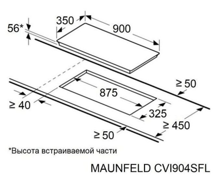 Варочная поверхность MAUNFELD CVI904SFLDGR