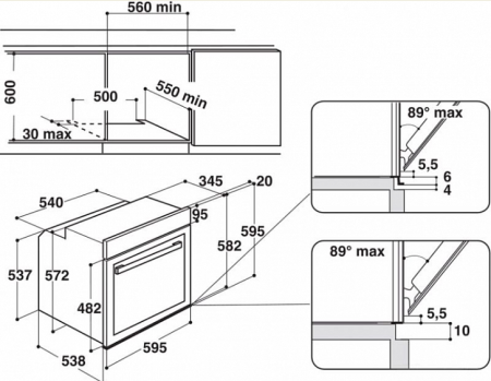Духовой шкаф  WHIRLPOOL akzm 6610 wa