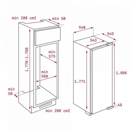 Морозильник TEKA TGI2 200 NF 113500002