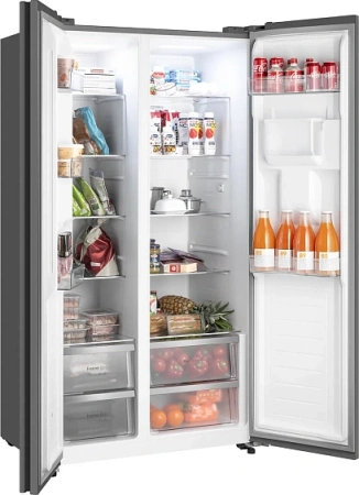Холодильник WEISSGAUFF WSBS 590 Inverter NoFrost Water Dispenser Grey