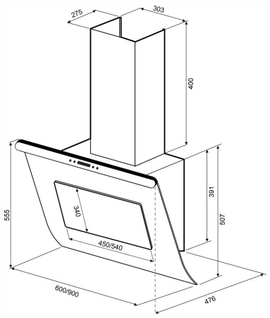 Вытяжка BOSCH DWB 09 W 651