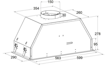 Вытяжка MAUNFELD Nebula 60 Glass черный