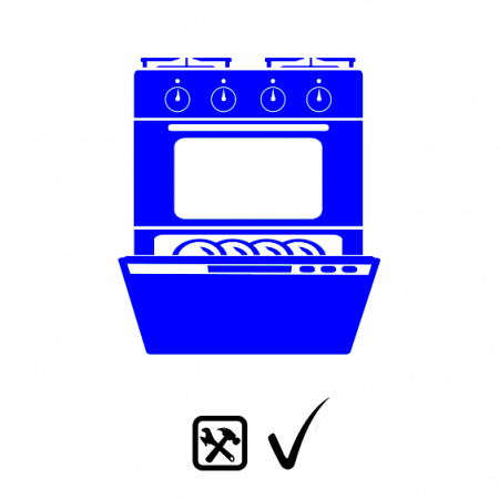 Установка газ. плиты ТРИО с посудомоечной машиной