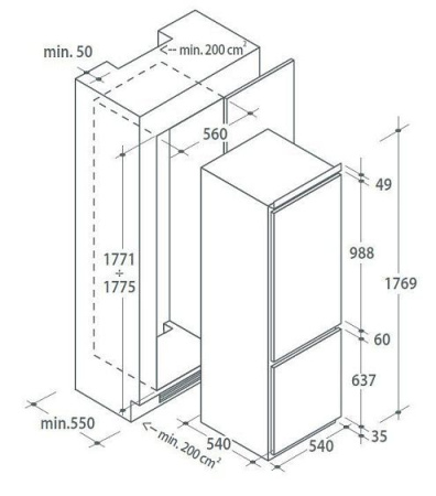 Холодильник CANDY CKBC 3160 E