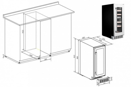Винный шкаф TEMPTECH OX30DX